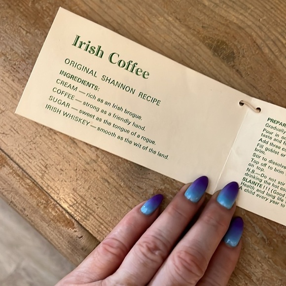 Vintage Schmid Irish Coffee Glasses & Recipe Set of 2 - Picture 9 of 12